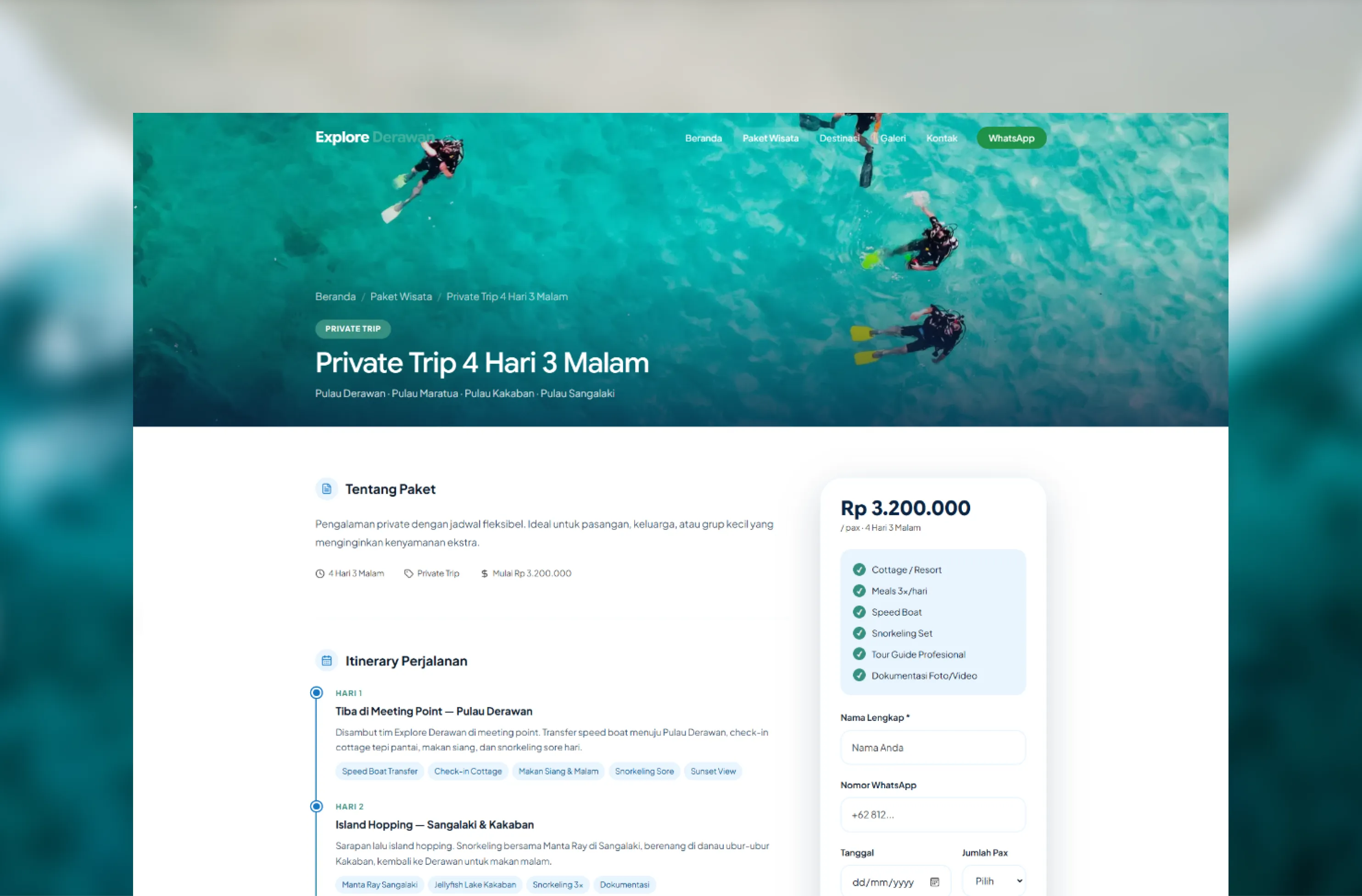 Explore Derawan — Tourism Management Platform — 3