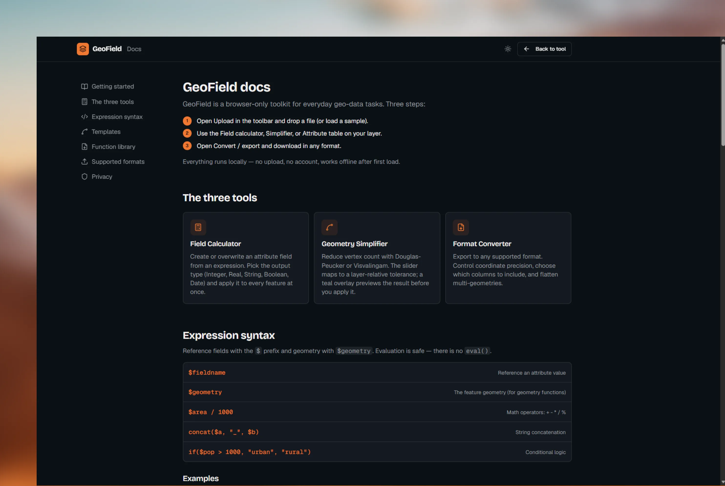 GeoField — Browser-Native Geospatial Toolkit — 3